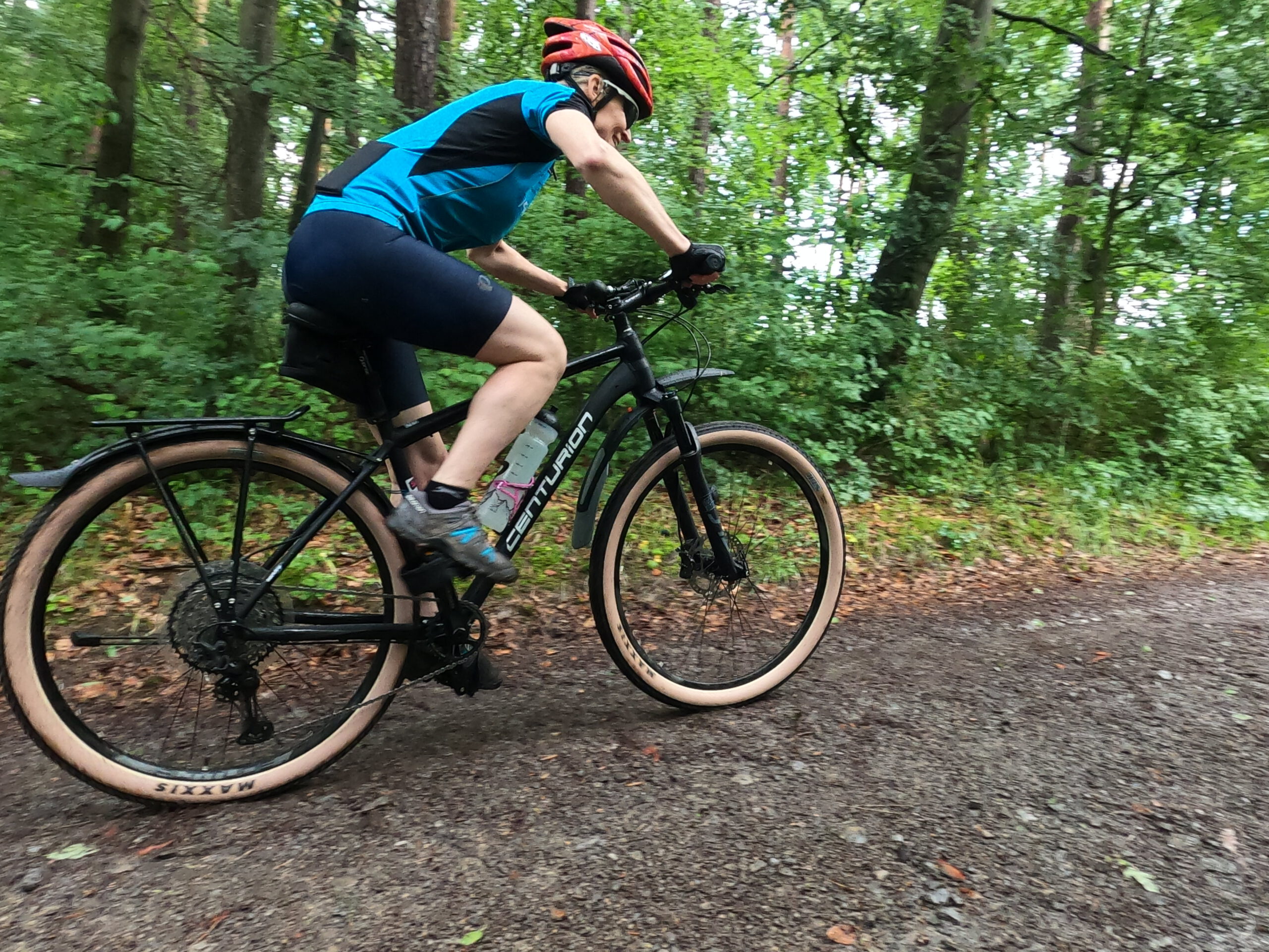 Biking in the rain